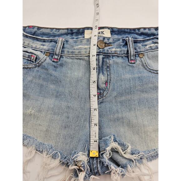 Victoria's Secret Pink Women's Size 6 Light Wash Cutoff Denim Jean Shorts - Picture 4 of 6